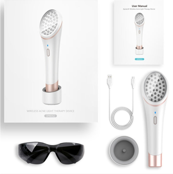 Acne Light Therapy Xpreen Wireless Rechargeable Light Acne Treatment Device Acne Clearing Eraser with Blue Light and Red Light Acne Light Therapy Xpreen Wireless Rechargeable Light Acne Treatment Device Acne Clearing Eraser with Blue Light and Red Light